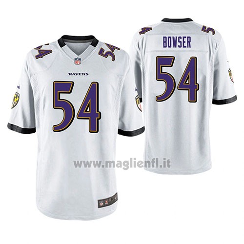 Maglia NFL Game Baltimore Ravens Tyus Bowser Bianco